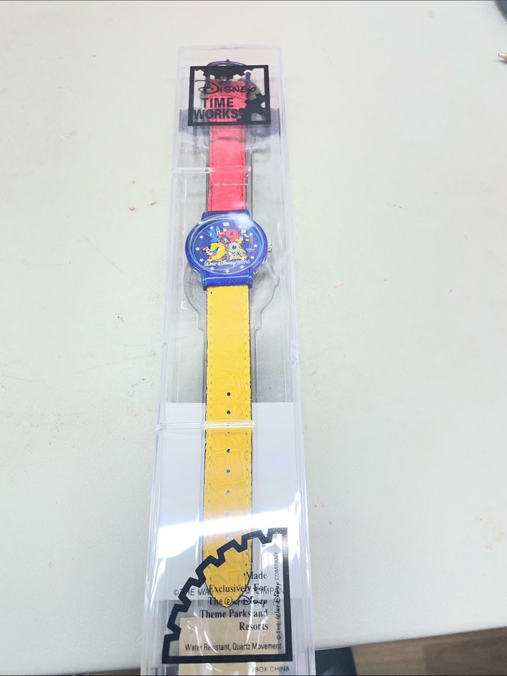 Disney Time Works Red and Yellow Kids Watch Mickey Mouse Minnie Goofy Donald